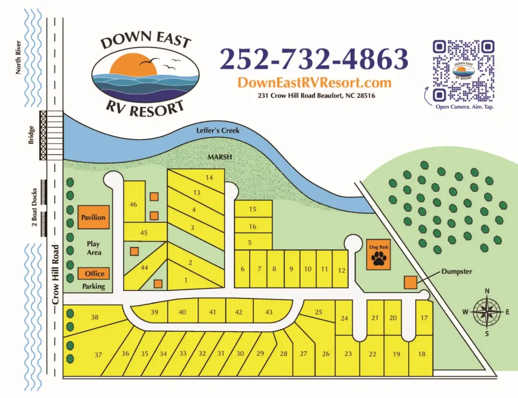 Down East RV Resort Map